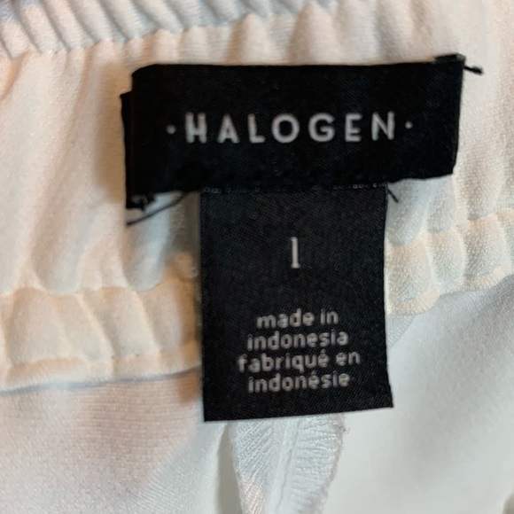 Halogen Elastic High Waist Wide Leg Trousers - White - size Large - Picture 4 of 7